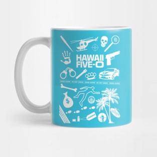 Hawaii Five-O Icons White Mug